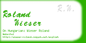 roland wieser business card